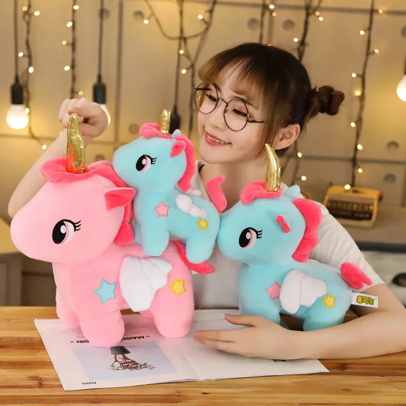 10/20cm Soft Unicorn Plush Toy Baby Kids Appease Sleeping Pillow Doll Animal Stuffed Plush Toy Birthday Gifts for Girls Children