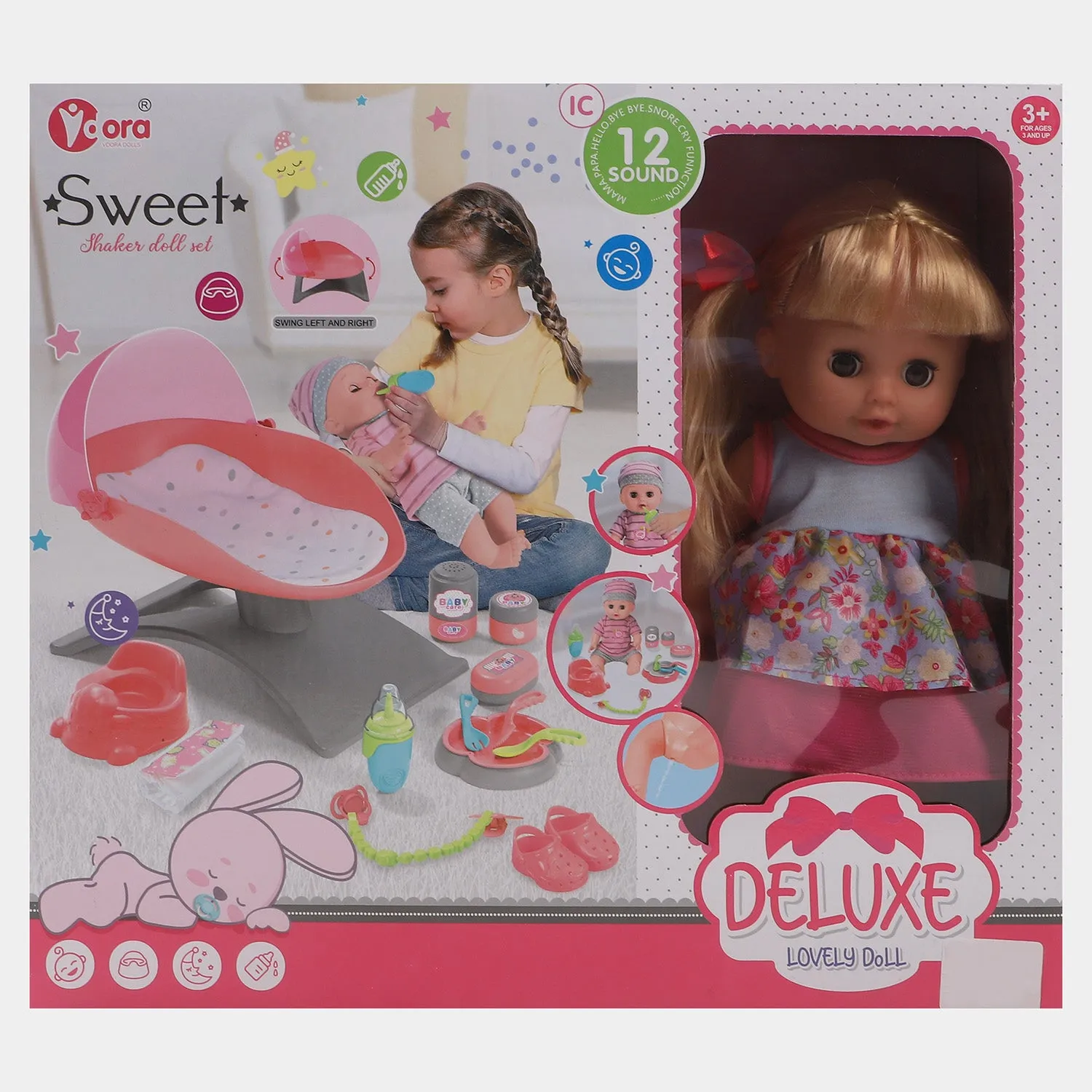 12 Sound Modern baby Doll Play Set For Kids