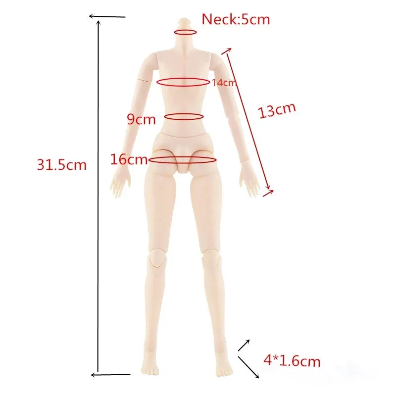 14-Inch Multi-Joint Baby Doll Body – 36cm Fashion Accessories for Creative Play