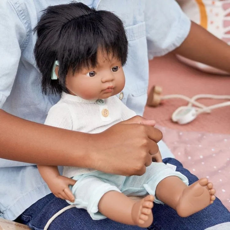 15" Baby Doll Hispanic Boy with Hearing Aid