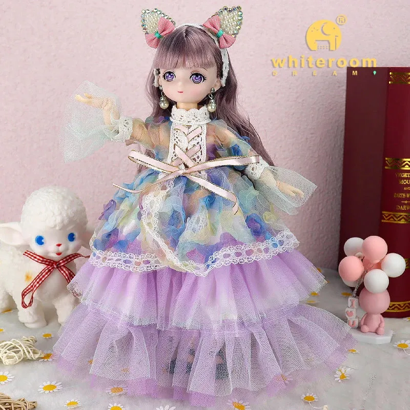 1/6 BJD Doll - 30CM Comic Face with Colorful Eyes and Fashion Clothes