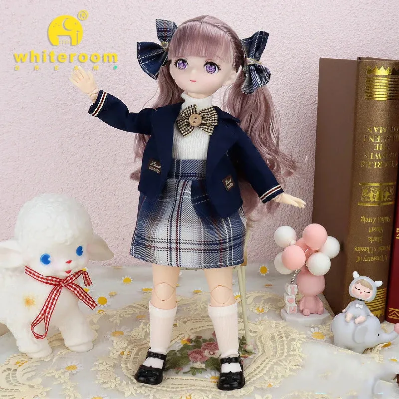 1/6 BJD Doll - 30CM Comic Face with Colorful Eyes and Fashion Clothes