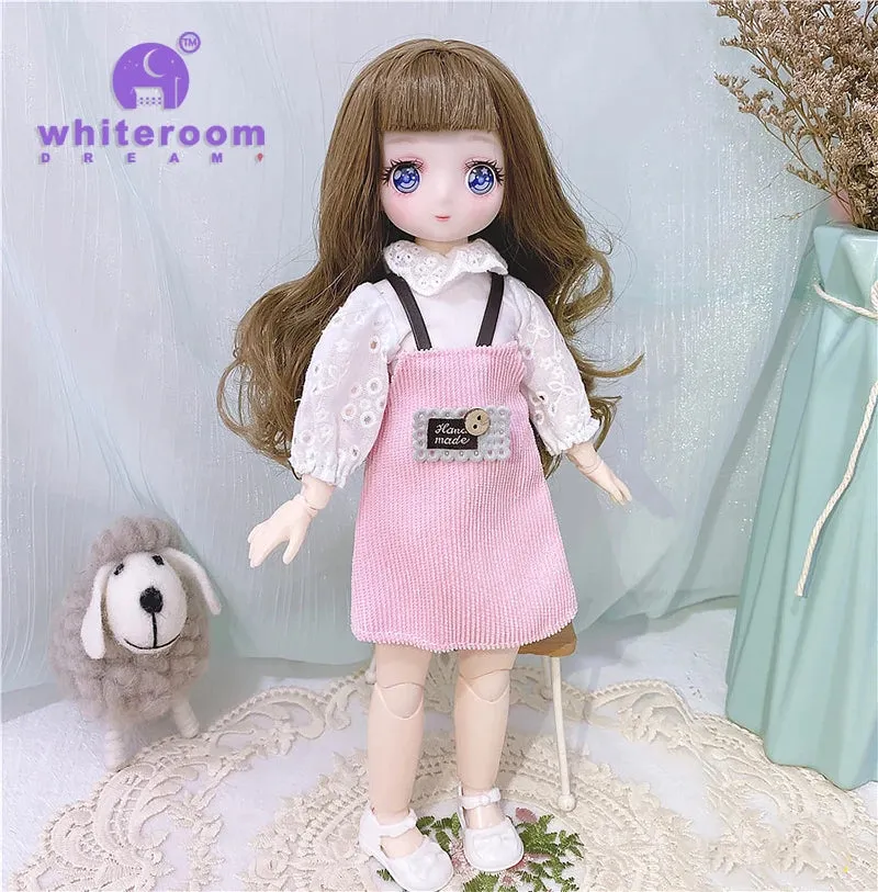 1/6 BJD Doll - 30CM Comic Face with Colorful Eyes and Fashion Clothes