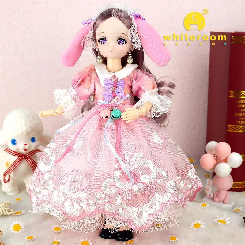 1/6 BJD Doll - 30CM Comic Face with Colorful Eyes and Fashion Clothes