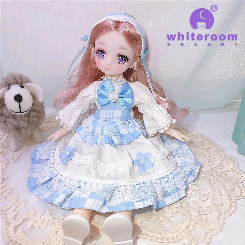 1/6 BJD Doll - 30CM Comic Face with Colorful Eyes and Fashion Clothes