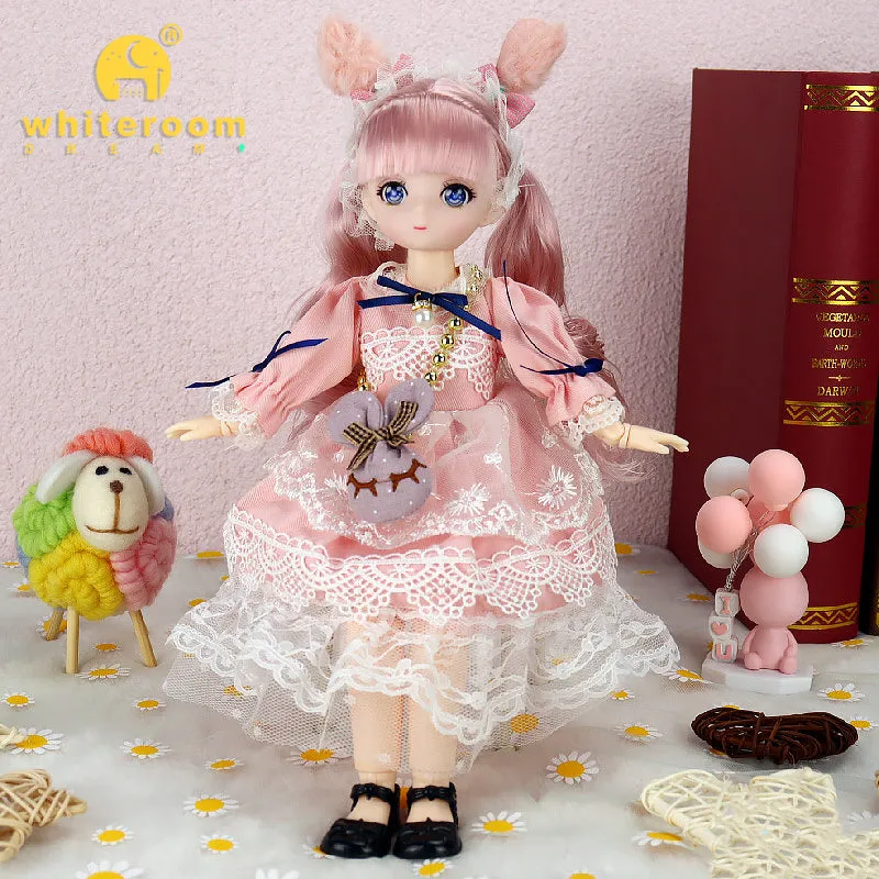 1/6 BJD Doll - 30CM Comic Face with Colorful Eyes and Fashion Clothes