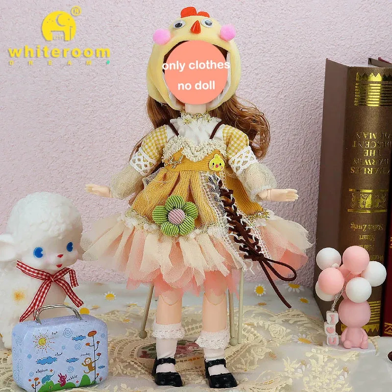 1/6 BJD Doll - 30CM Comic Face with Colorful Eyes and Fashion Clothes