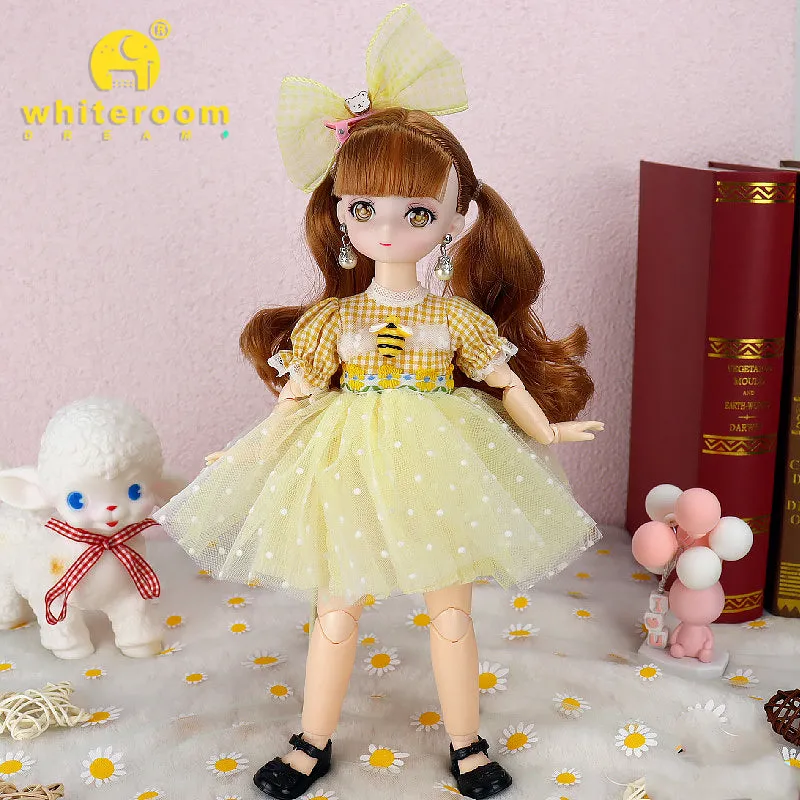 1/6 BJD Doll - 30CM Comic Face with Colorful Eyes and Fashion Clothes