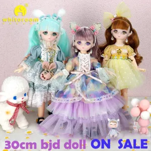 1/6 BJD Doll - 30CM Comic Face with Colorful Eyes and Fashion Clothes