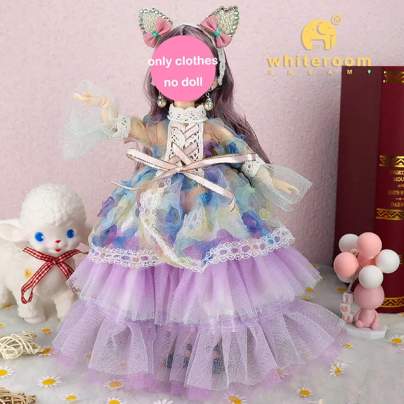 1/6 BJD Doll - 30CM Comic Face with Colorful Eyes and Fashion Clothes