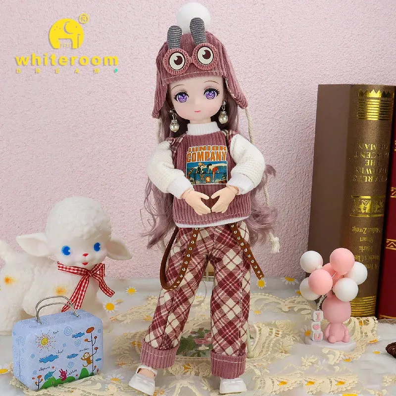 1/6 BJD Doll - 30CM Comic Face with Colorful Eyes and Fashion Clothes