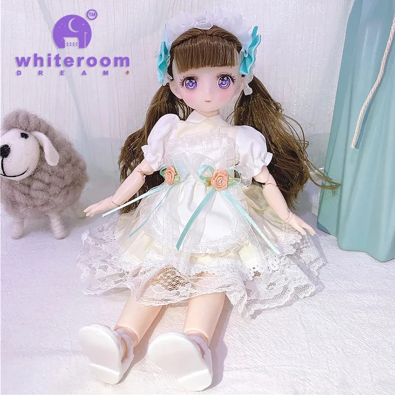 1/6 BJD Doll - 30CM Comic Face with Colorful Eyes and Fashion Clothes