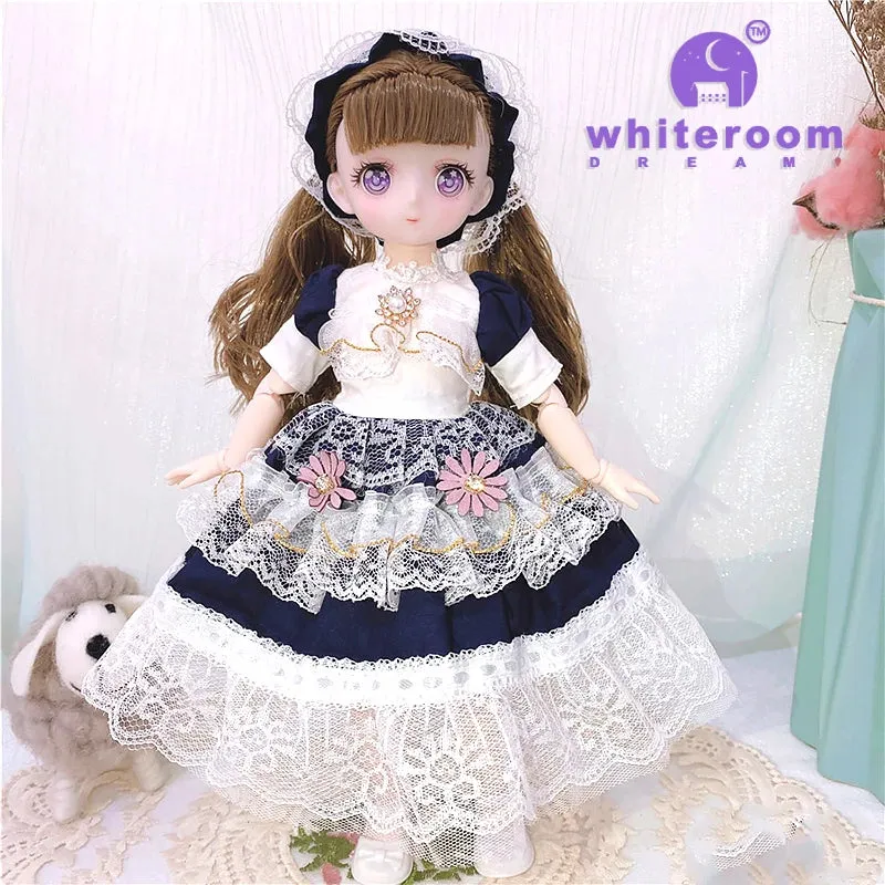 1/6 BJD Doll - 30CM Comic Face with Colorful Eyes and Fashion Clothes