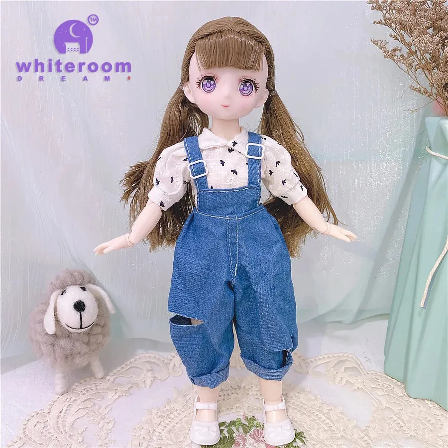 1/6 BJD Doll - 30CM Comic Face with Colorful Eyes and Fashion Clothes