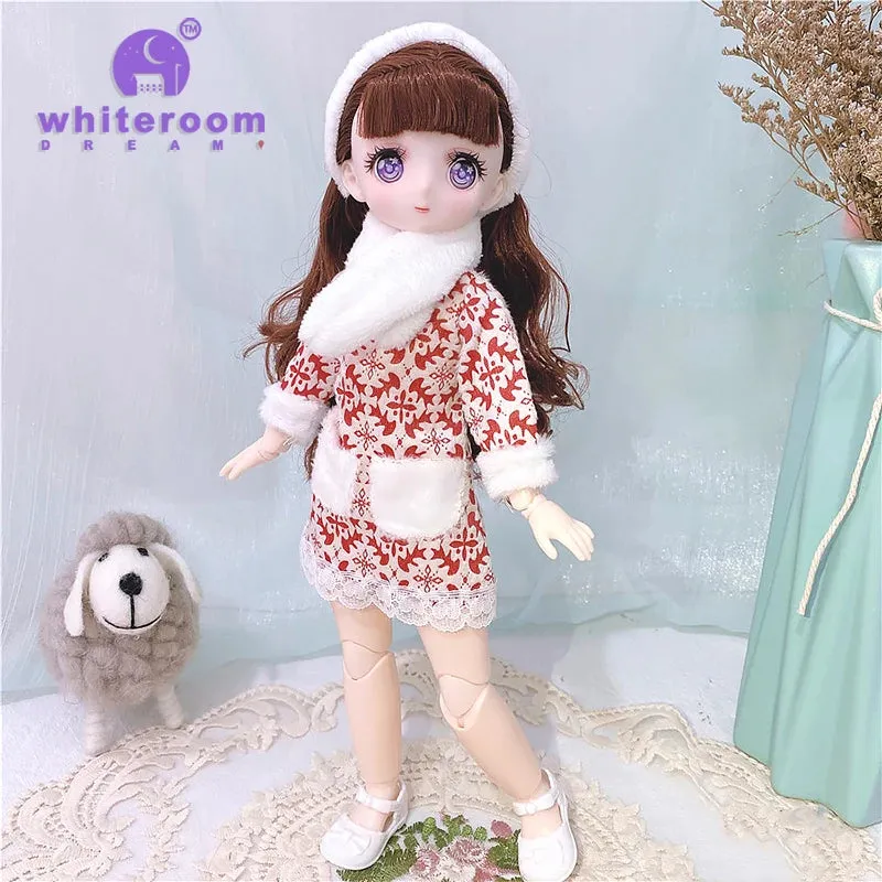 1/6 BJD Doll - 30CM Comic Face with Colorful Eyes and Fashion Clothes