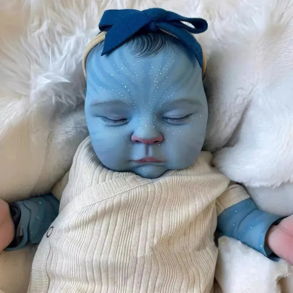 19-Inch Realistic Reborn Baby Doll Peaches Avatar | Handmade Newborn with 3D Skin & Visible Veins