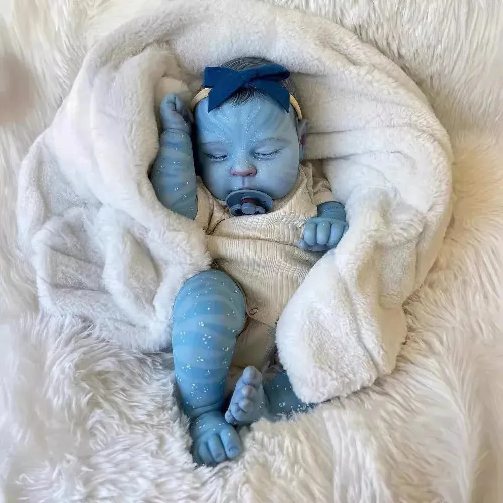 19-Inch Realistic Reborn Baby Doll Peaches Avatar | Handmade Newborn with 3D Skin & Visible Veins