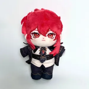 20cm Genshin Impact Diluc Plush Cute Doll Outfit Changeable