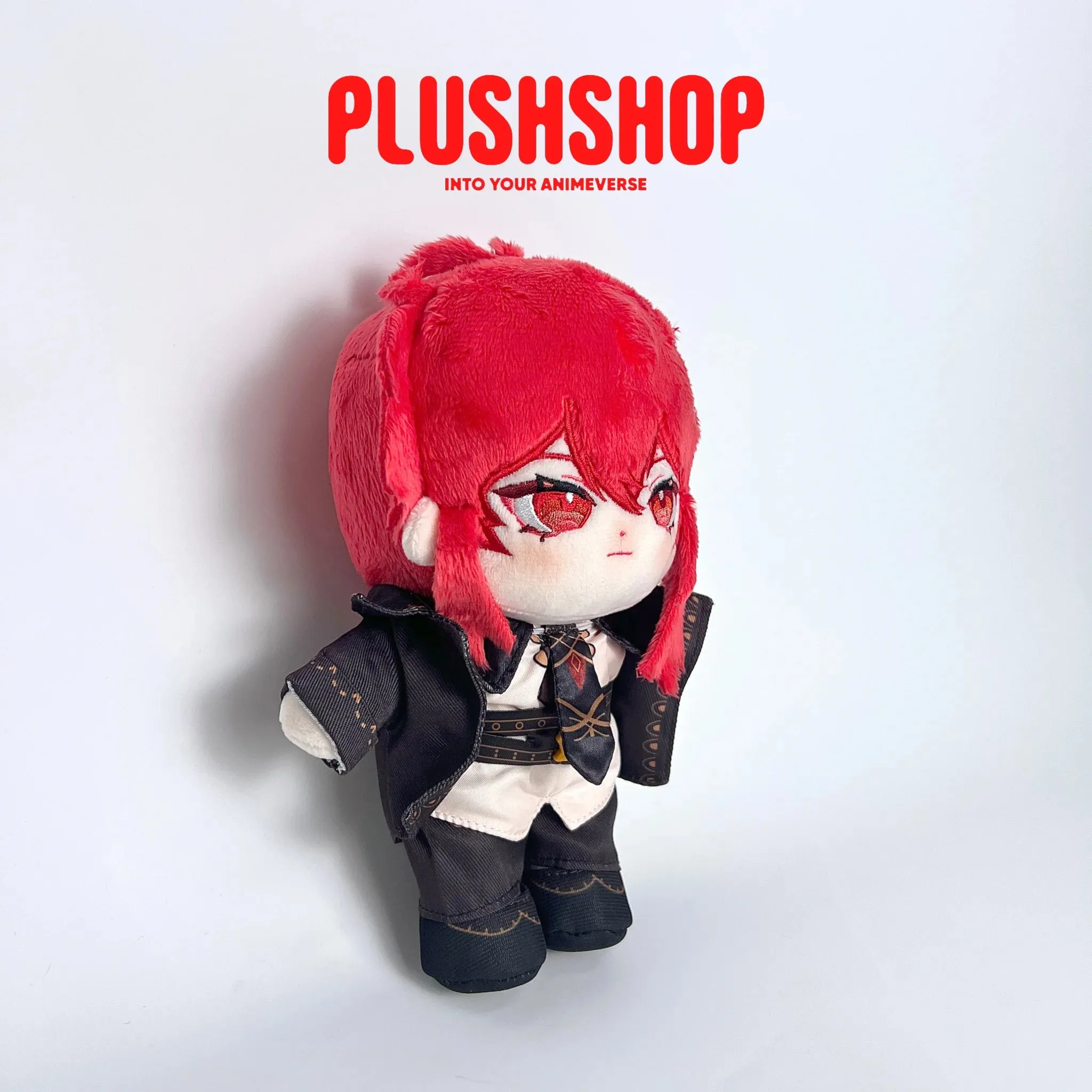 20cm Genshin Impact Diluc Plush Cute Doll Outfit Changeable