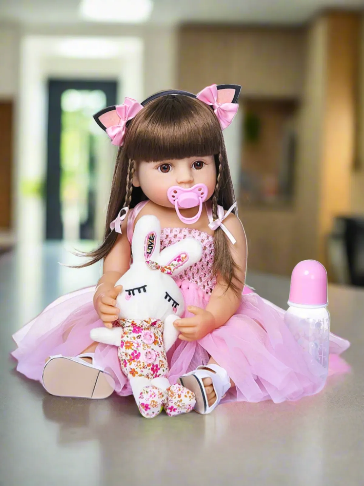 22" Realistic Reborn  Pink Princess Baby Doll