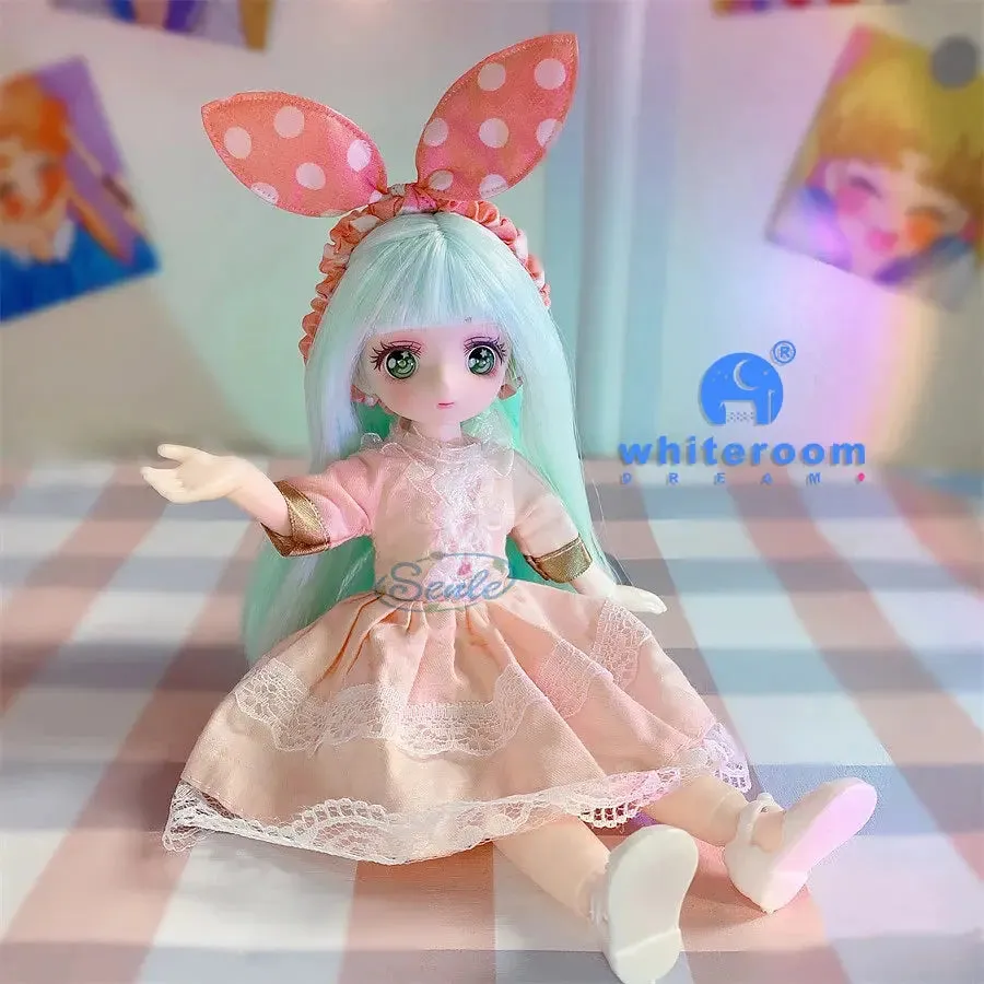 23cm BJD Doll Girl - 15-Joint Movable Kawaii Doll with Fashion Clothes, Soft Hair | Perfect Birthday Gift