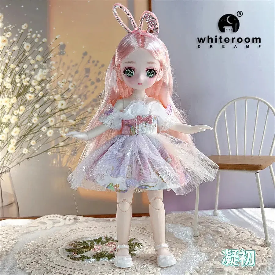 23cm BJD Doll Girl - 15-Joint Movable Kawaii Doll with Fashion Clothes, Soft Hair | Perfect Birthday Gift