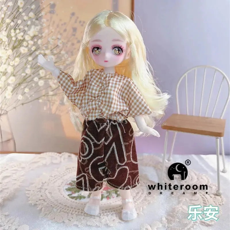 23cm BJD Doll Girl - 15-Joint Movable Kawaii Doll with Fashion Clothes, Soft Hair | Perfect Birthday Gift