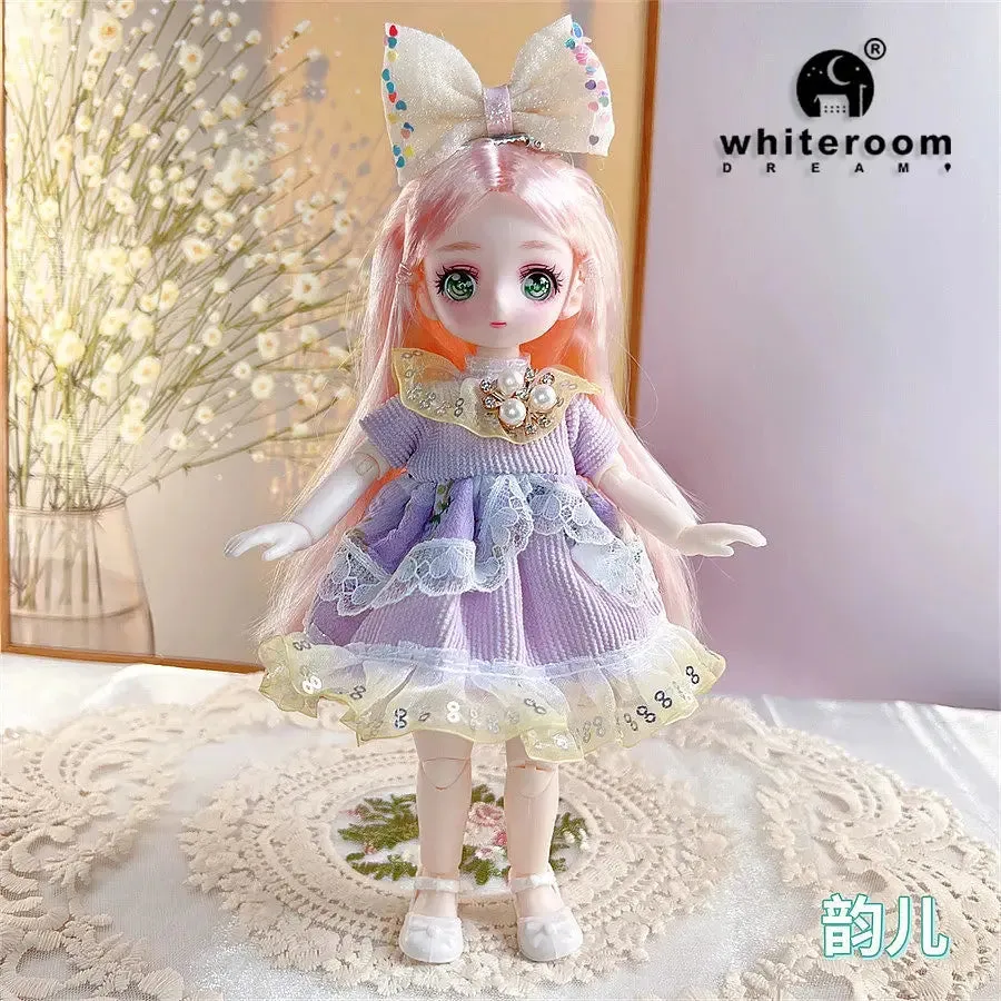 23cm BJD Doll Girl - 15-Joint Movable Kawaii Doll with Fashion Clothes, Soft Hair | Perfect Birthday Gift