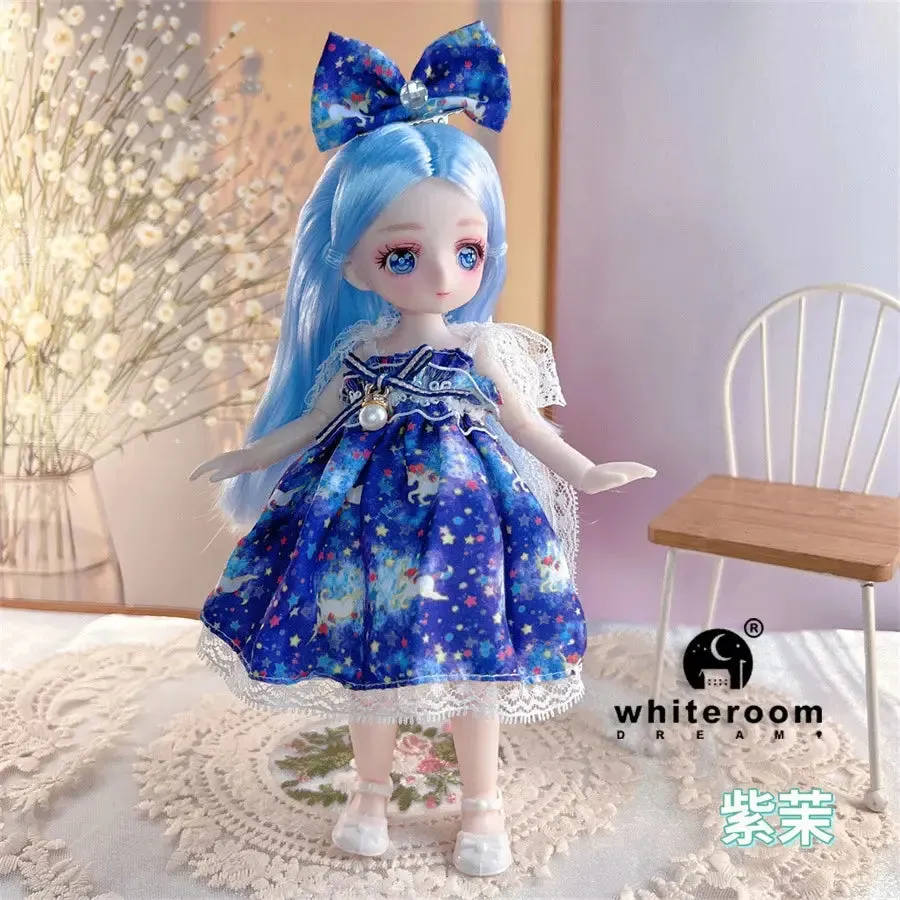 23cm BJD Doll Girl - 15-Joint Movable Kawaii Doll with Fashion Clothes, Soft Hair | Perfect Birthday Gift