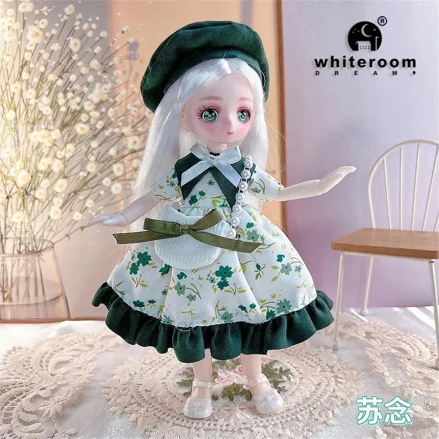 23cm BJD Doll Girl - 15-Joint Movable Kawaii Doll with Fashion Clothes, Soft Hair | Perfect Birthday Gift