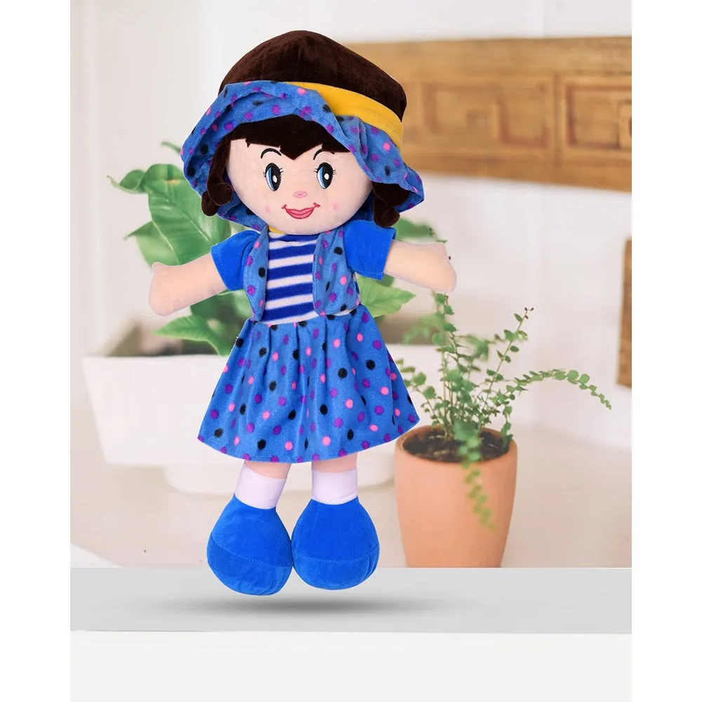 3.2 Feet Blue Super Soft Stuffed Huggable Girl Winky Doll | Washable