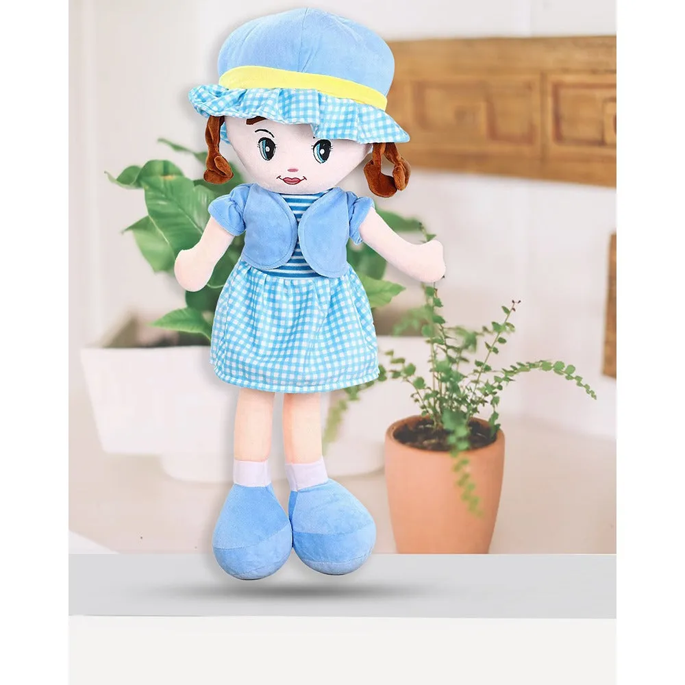 3.2 Feet Sky Blue Super Soft Stuffed Huggable Girl Winky Doll | Washable