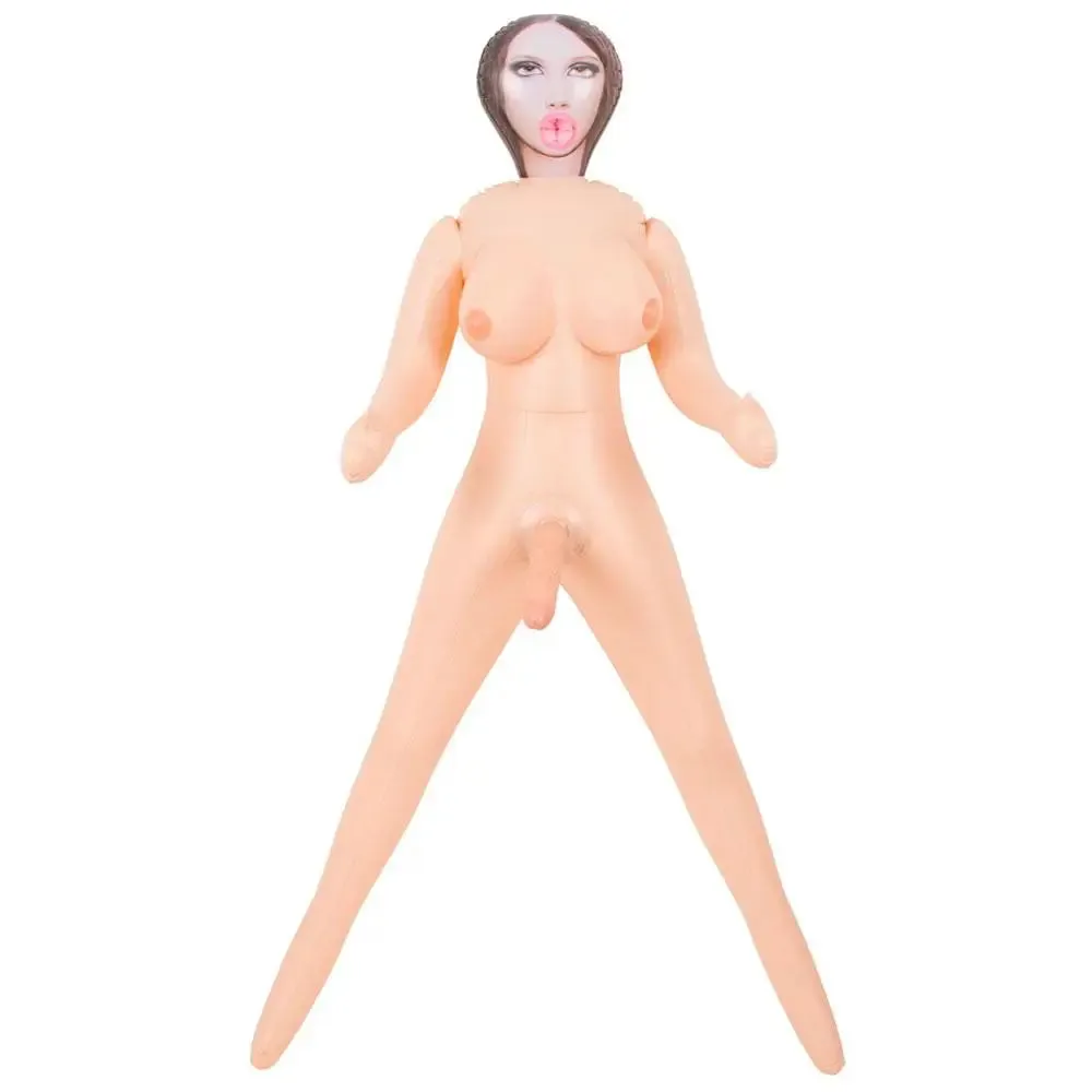 65-inch Transexual Sex Doll with 2 Love Holes and Removable Dildo