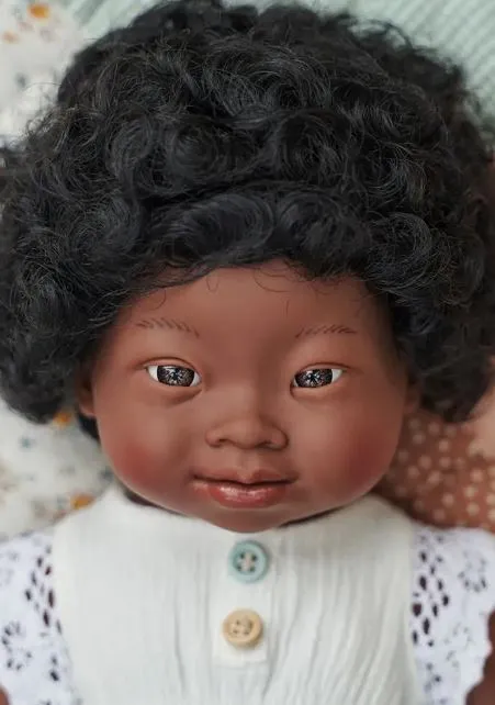 African Girl with Down Syndrome Doll