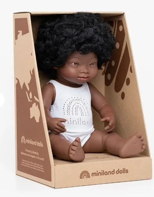 African Girl with Down Syndrome Doll