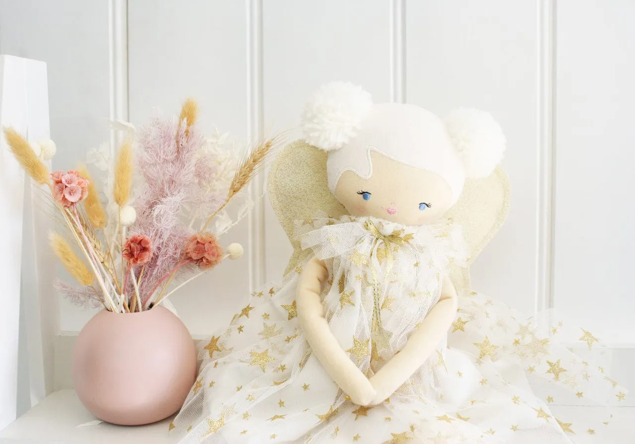 Alimrose Lily Fairy Doll Ivory Gold Star 48cm