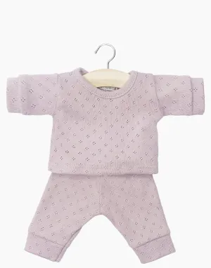 Babies – Morgan pajamas in light orchid pink dots