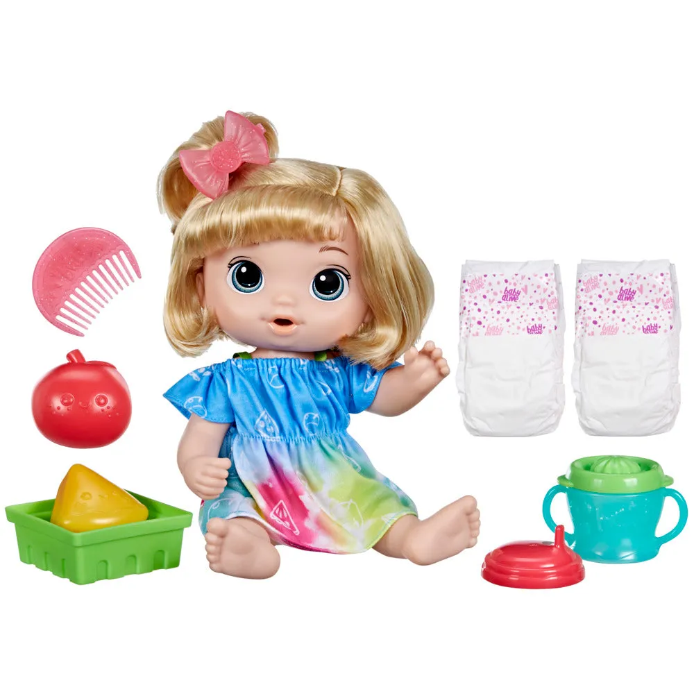 Baby Alive Fruity Sips Baby Doll Blonde Hair