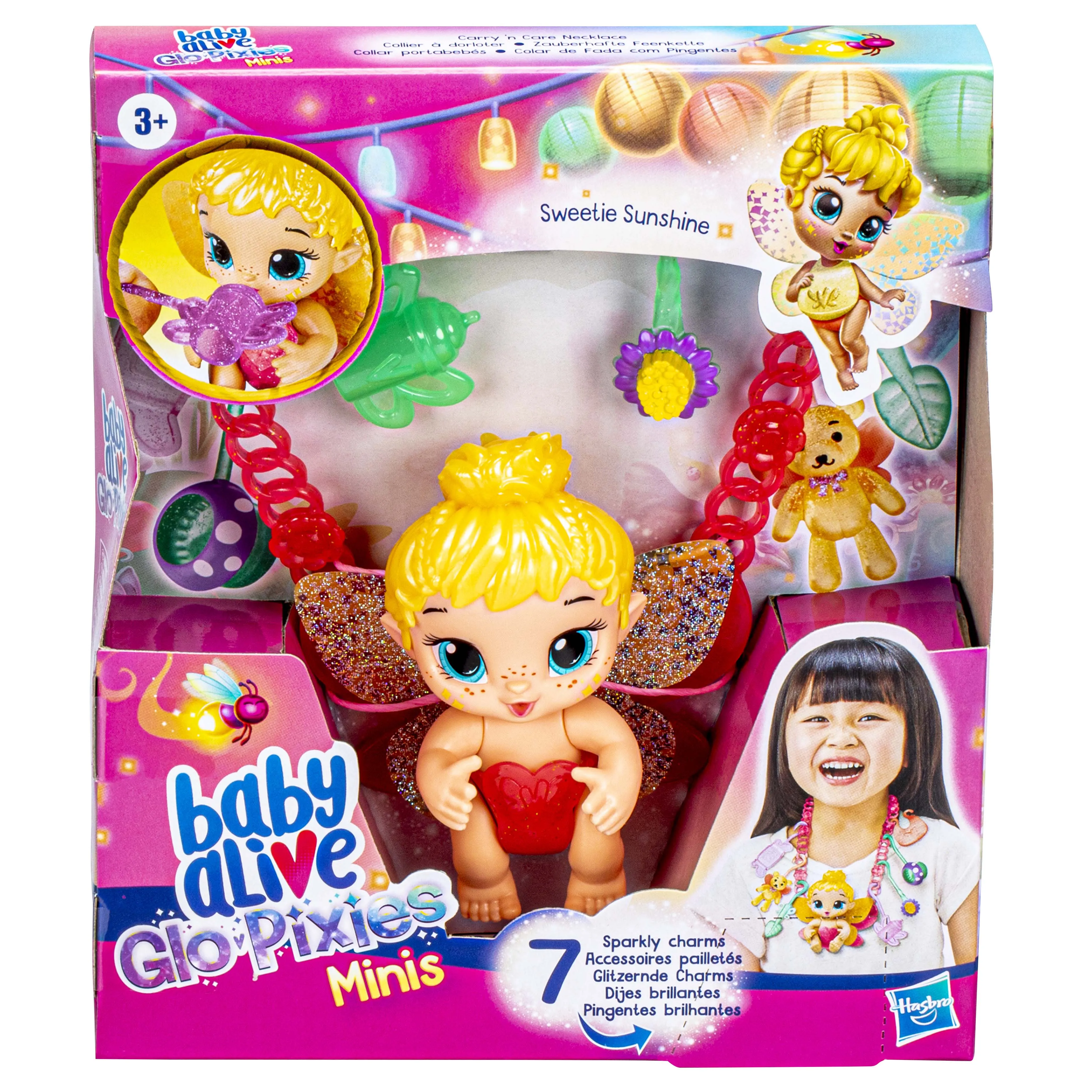 Baby Alive Glo Pixies Minis Carry 'N Care Necklace Sweetie Sunshine