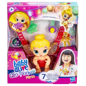 Baby Alive Glo Pixies Minis Carry 'N Care Necklace Sweetie Sunshine