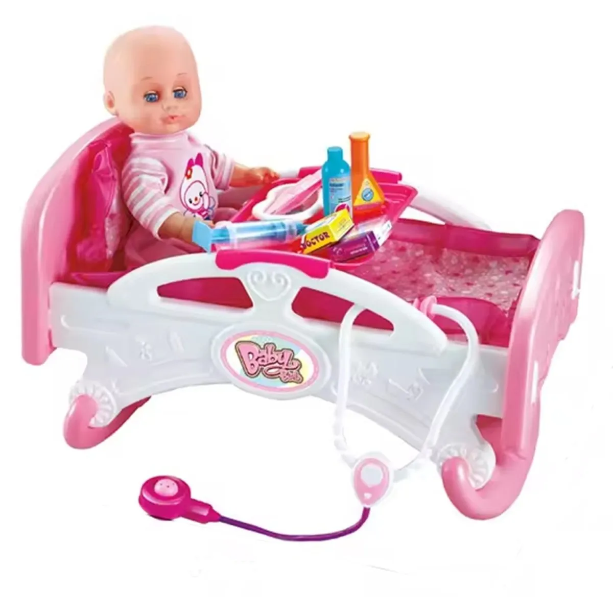 Baby Doll with Bed and Accessories