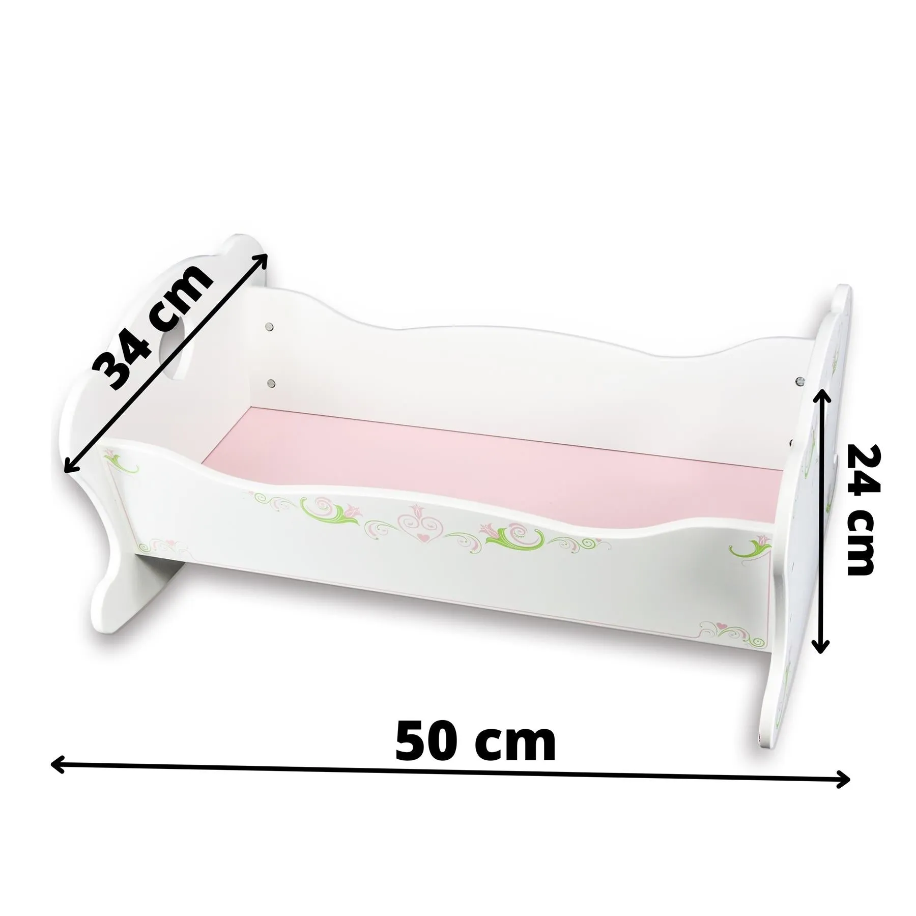 Baby Dolls Wooden Cradle