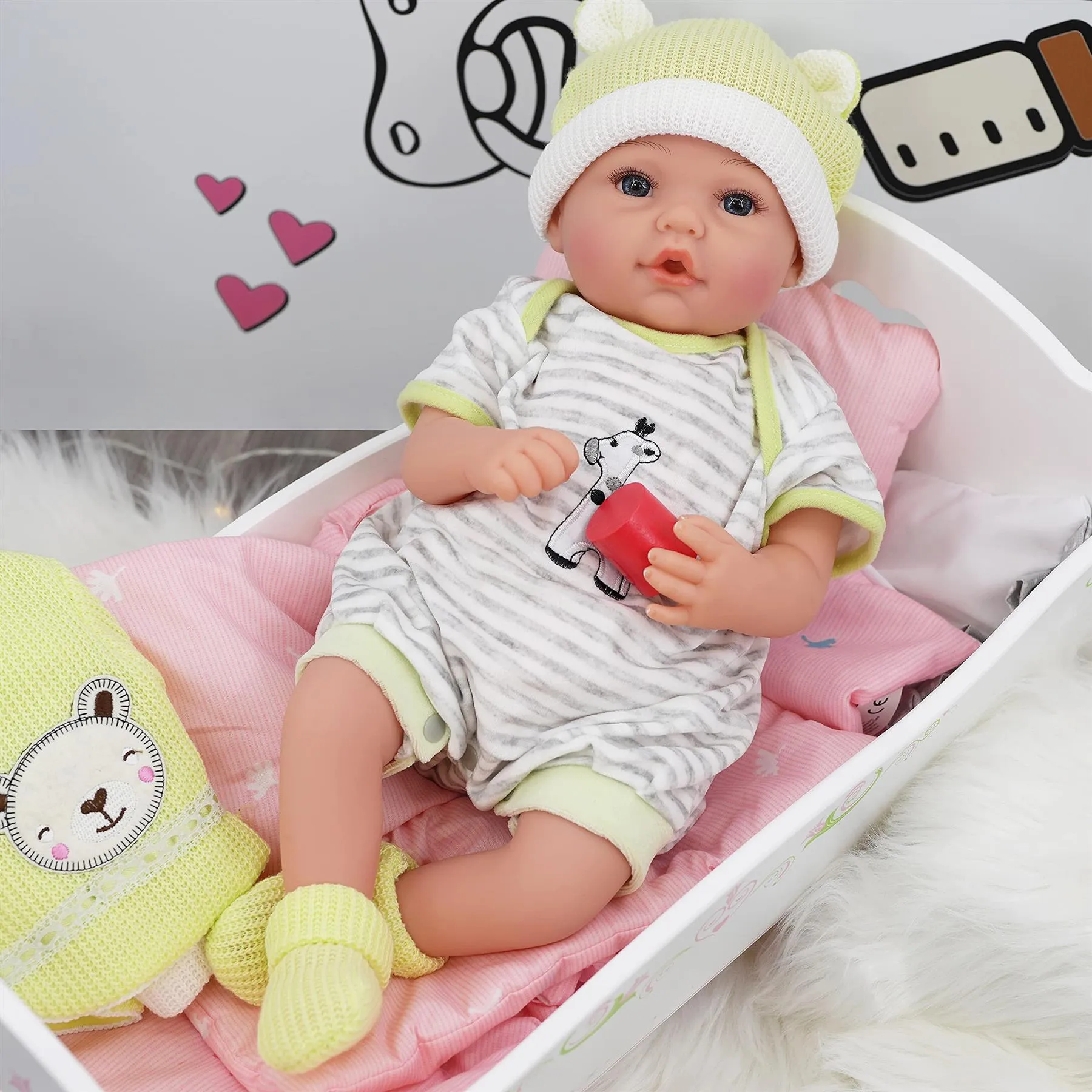 Baby Dolls Wooden Cradle