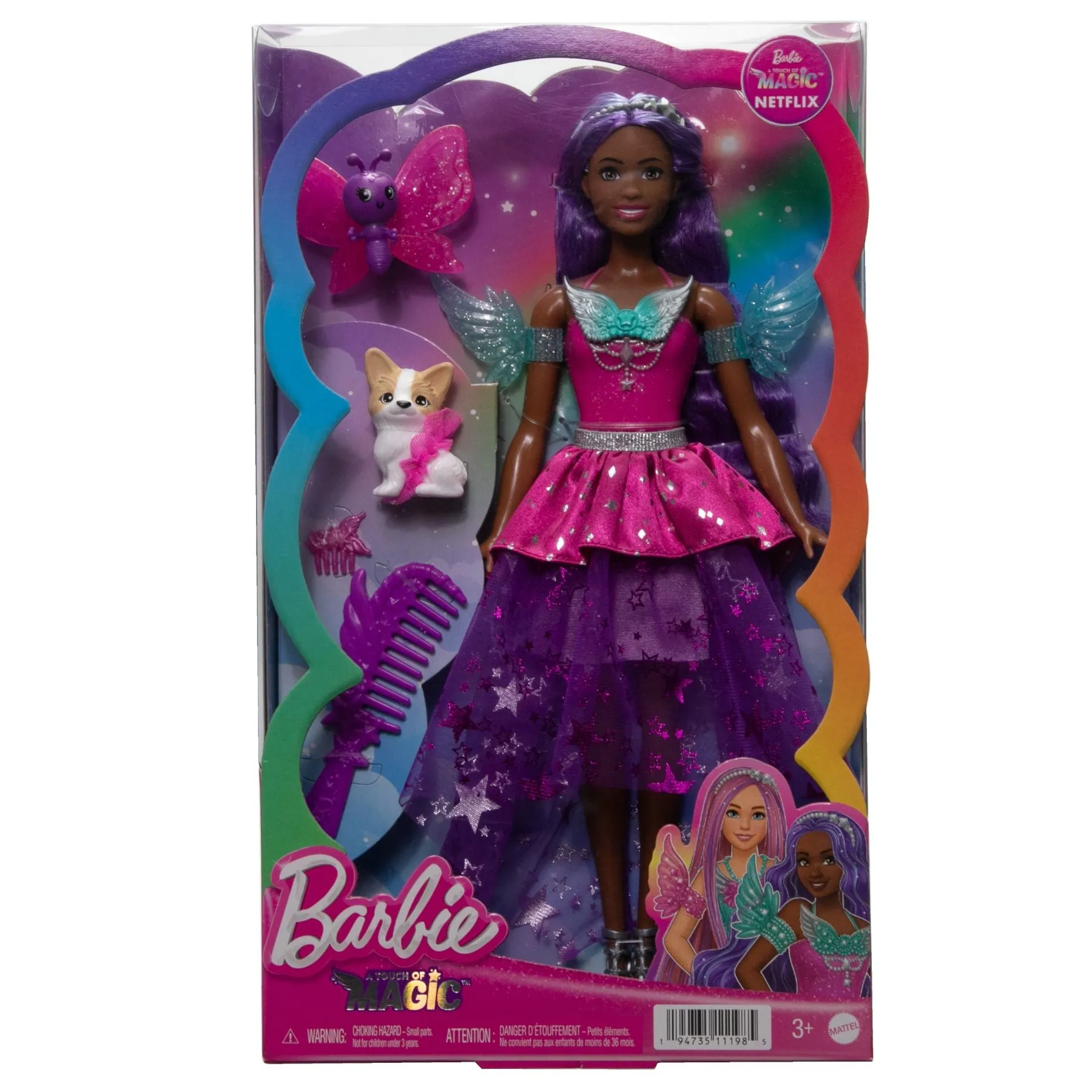 Barbie A Touch Of Magic Doll With 2 Pets - Brooklyn