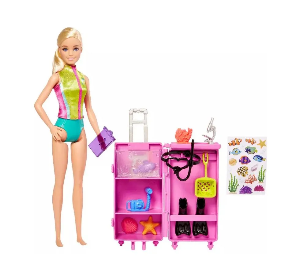 Barbie Careers Doll Marine Biologist Doll And Mobile Lab Playset