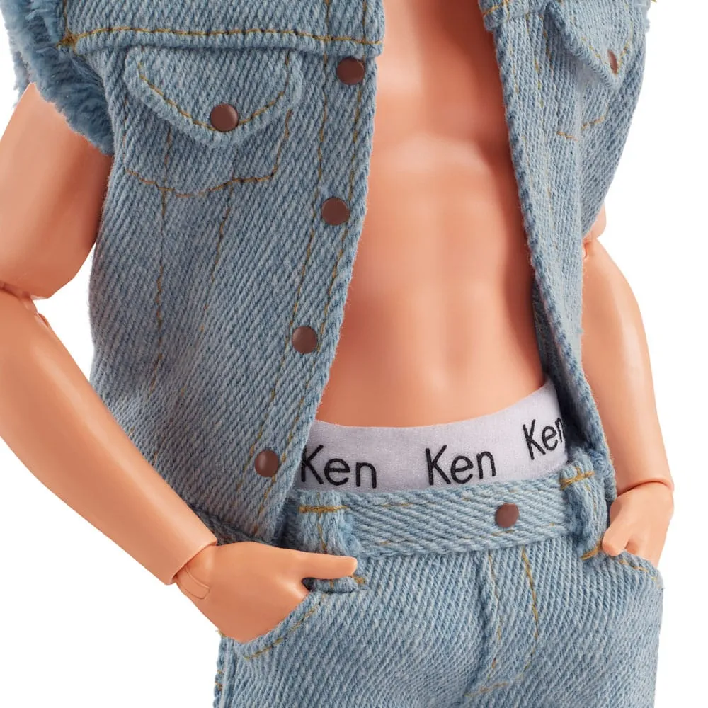 Barbie The Movie Doll Ken Wearing Denim Matching Set