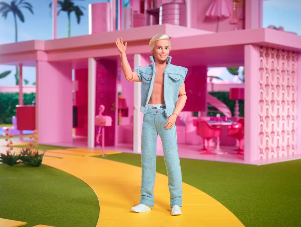 Barbie The Movie Doll Ken Wearing Denim Matching Set