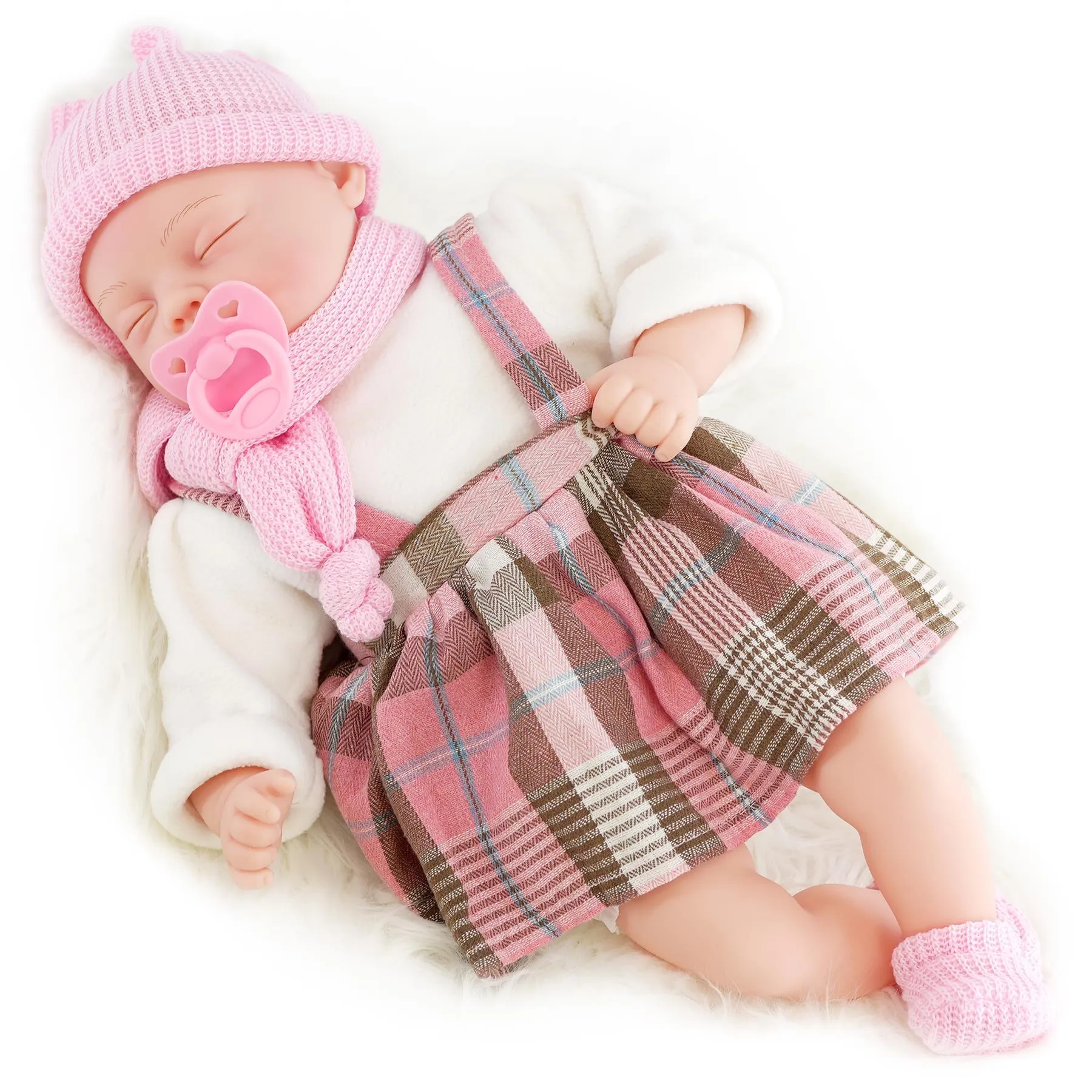 BiBi Baby Doll - Pink Tartan (45 cm / 18")