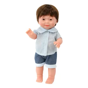 BiBi Doll Down Syndrome Boy - Brown Hair (36 cm / 14")