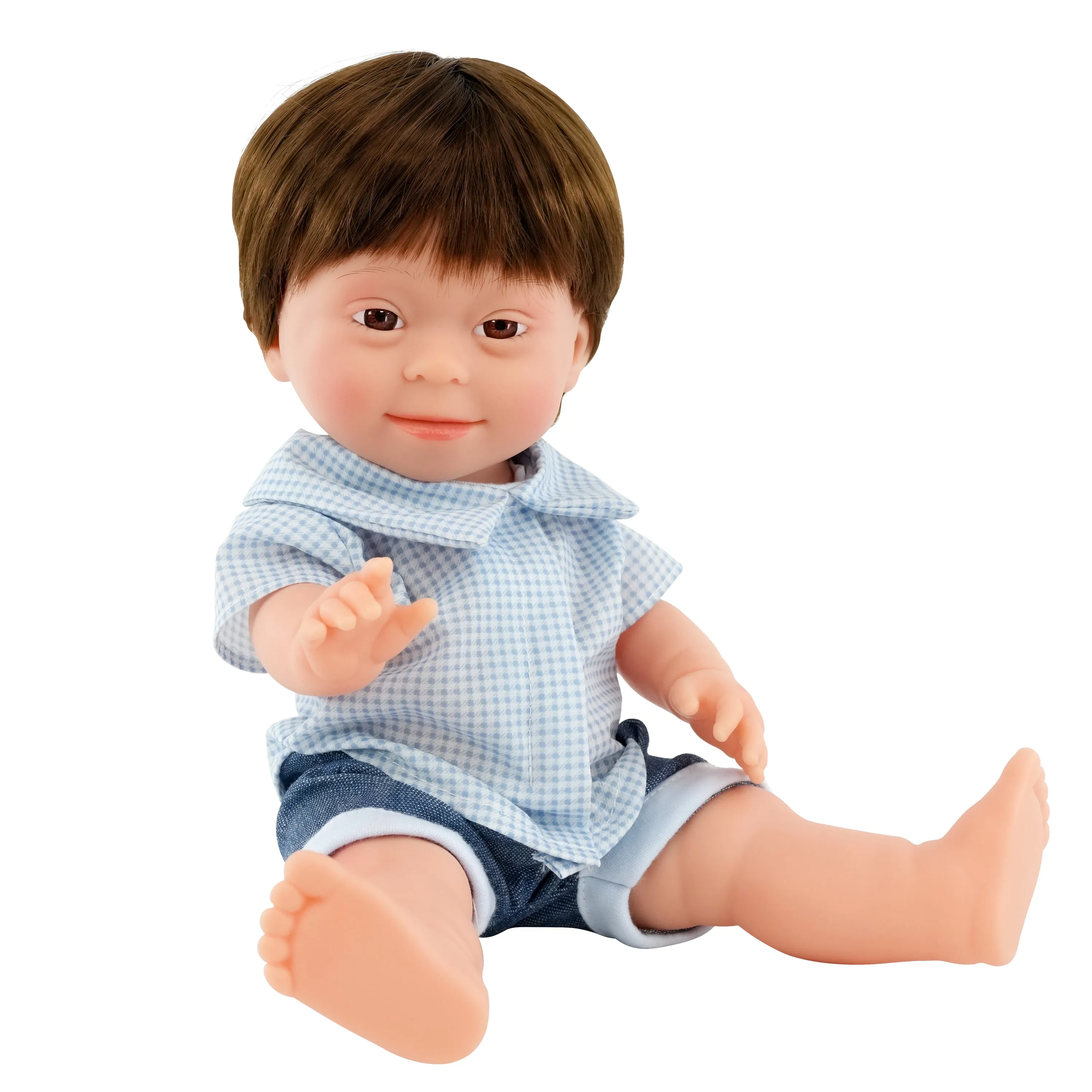 BiBi Doll Down Syndrome Boy - Brown Hair (36 cm / 14")